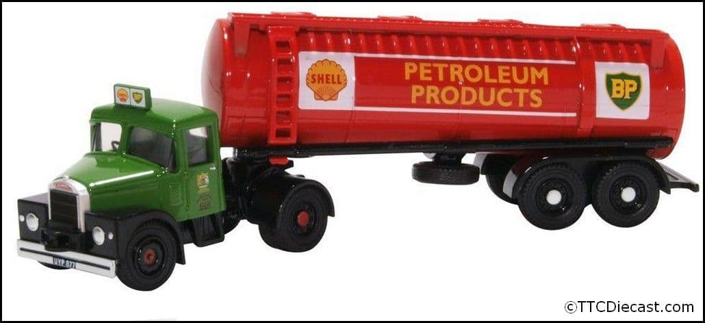 Oxford 76SHT001 Scammell Highwayman Tanker Shell/BP