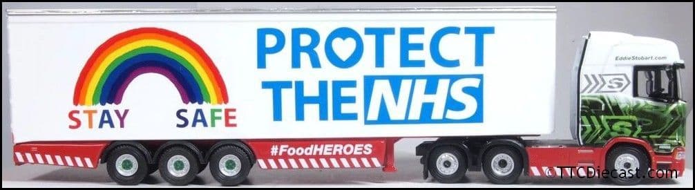 Oxford 76SNG005 Scania New Generation (S) Box Trailer Stobart NHS 1:76 Scale