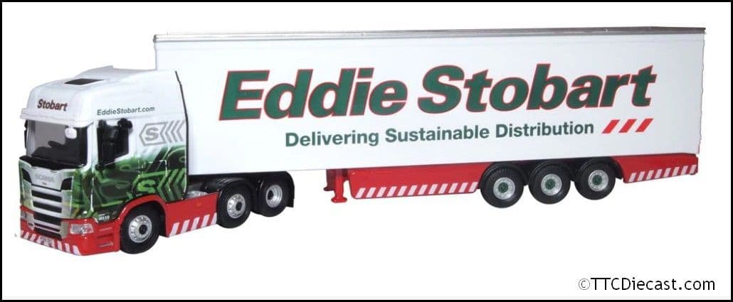 Oxford 76SRH001 Scania R Series Highline Box Trailer Stobart, 1/76 Scale