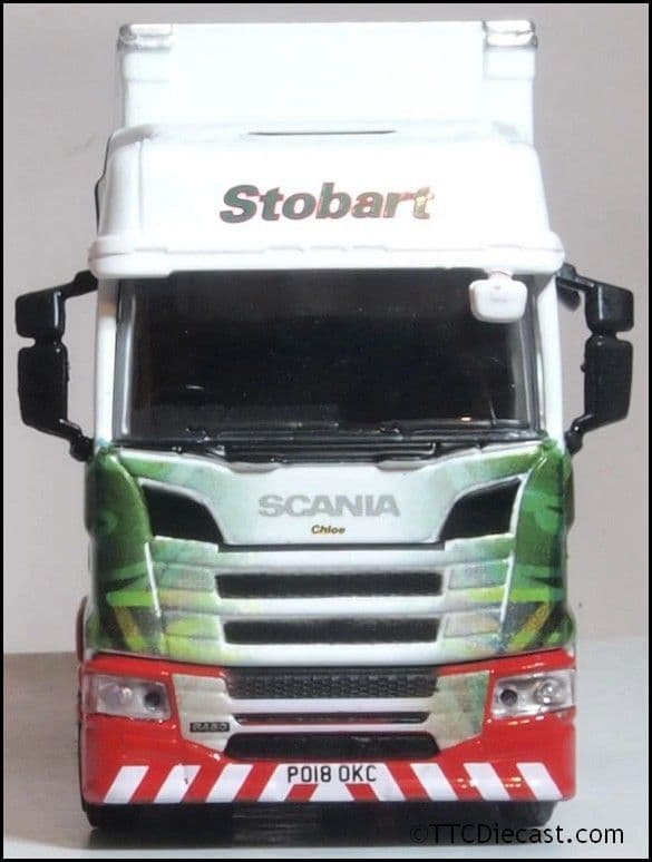 Oxford 76SRH001 Scania R Series Highline Box Trailer Stobart, 1/76 Scale