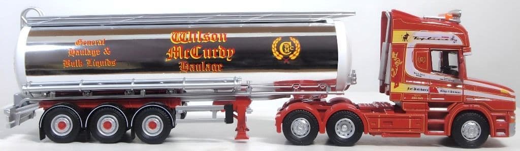 Oxford 76TCAB011 Scania T Cab Cylindrical Tanker Wilson McCurdy - 1/76 Scale