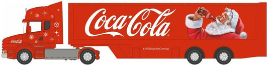 Oxford 76TCAB012CC Scania T Cab Box Trailer Coca Cola New Xmas Livery OO Gauge - PRE ORDER £26.96