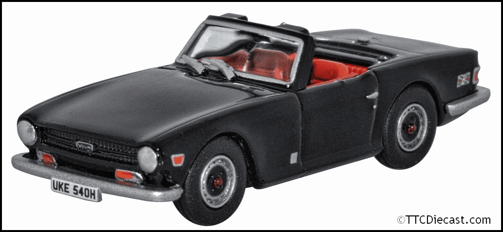 Oxford 76TR6004 Triumph TR6 Black, OO Gauge