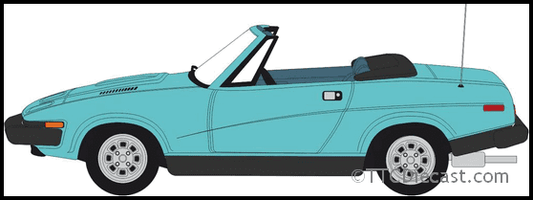 Oxford 76TR7002 Triumph TR7 Convertible Persian Aqua Met.