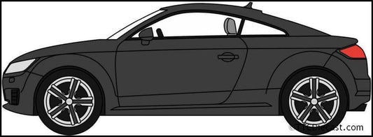 Oxford 76TT002 Audi TT Coupe Brilliant Black