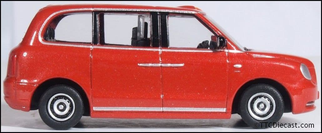 Oxford 76TX5002 LEVC TX Taxi Tupelo Red, OO Gauge