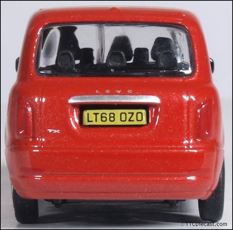 Oxford 76TX5002 LEVC TX Taxi Tupelo Red, OO Gauge