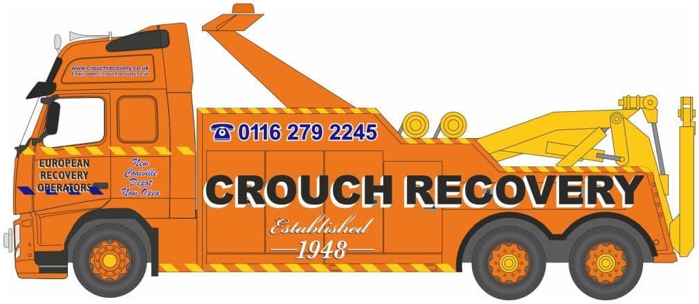 Oxford 76VOL09REC Volvo Boniface Recovery Truck Crouch Recovery, OO Gauge