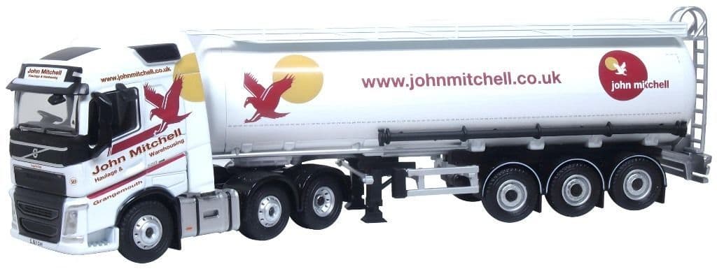 Oxford 76VOL4012 Volvo FH4 Cylindrical Tanker John Mitchell 1/76 Scale