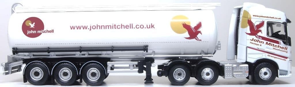 Oxford 76VOL4012 Volvo FH4 Cylindrical Tanker John Mitchell 1/76 Scale