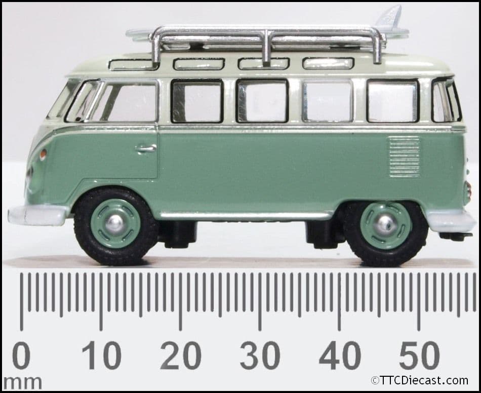 Oxford 76VWS005 VW T1 Samba Bus/Surfboards Turquoise/Blue - 1/76 Scale, OO Gauge