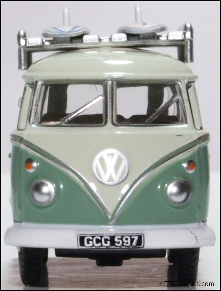 Oxford 76VWS005 VW T1 Samba Bus/Surfboards Turquoise/Blue - 1/76 Scale, OO Gauge