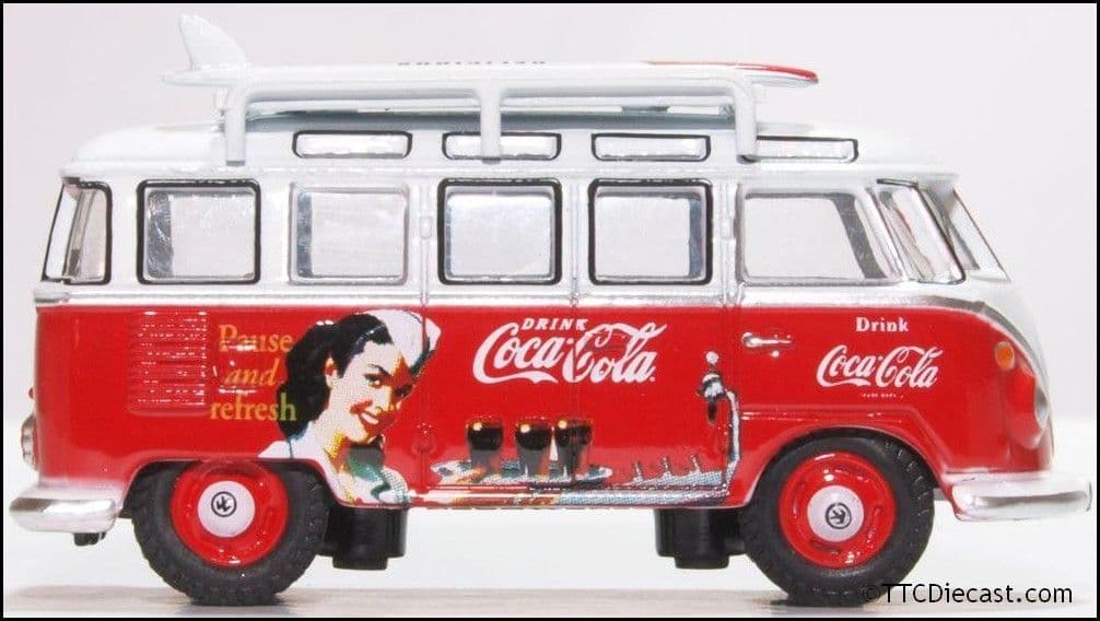 Oxford 76VWS008CC VW T1 Bus and Surfboards Coca Cola