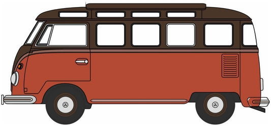 Oxford 76VWS012 VW T1 Samba Bus Sealing Wax Red/Chestnut Brown OO Gauge