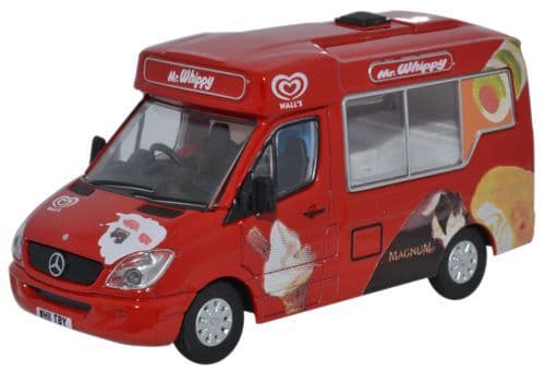 Oxford 76WM001 MB Whitby Mondial Ice Cream Van - Walls*LAST FEW*