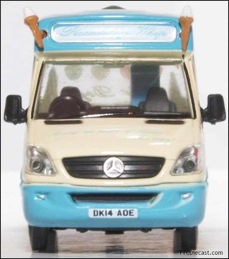 Oxford 76WM007 Whitby Mondial Ice Cream Van Piccadilly - 1/76 Scale