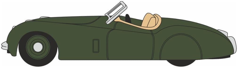 Oxford 76XK120006 Jaguar XK120 British Racing Green  OO Gauge - PRE ORDER £9.95