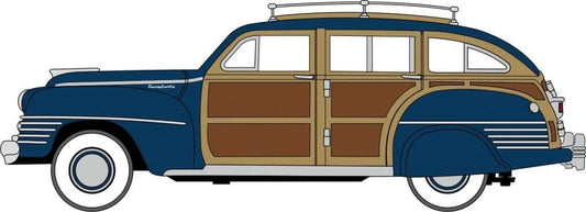 Oxford 87CB42002 Chrysler T + C Woody Wagon 1942 South Sea Blue 1/87 Scale
