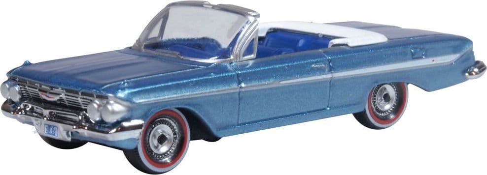 Oxford 87CI61006 Chevrolet Impala 1961 Jewel Blue/White 1/87 Scale