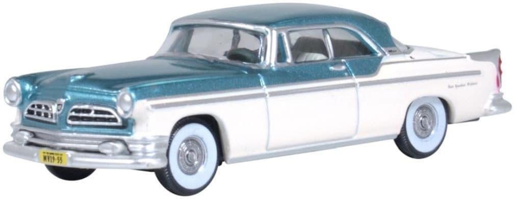 Oxford 87CNY55004 Chrysler New Yorker Deluxe Coupe St. Regis 1955 Jade Green/Platinum 1:87 Scale