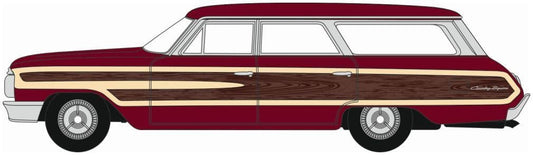 Oxford 87FC64003 Ford Country Station Wagon Squire Vintage Burgundy 1964 HO Gauge - PRE ORDER £10.95