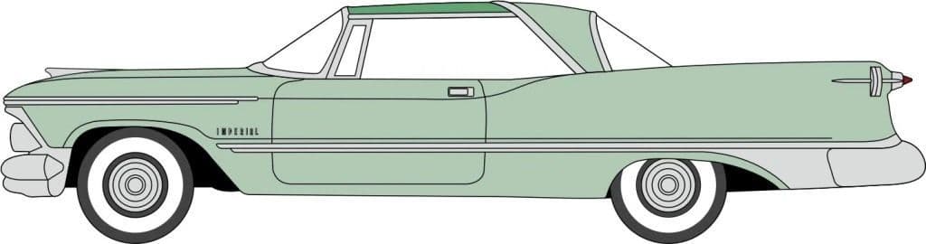 Oxford 87IC59002 Imperial Crown 2 Door 1959 Highland/Ballad Green 1/87 Scale