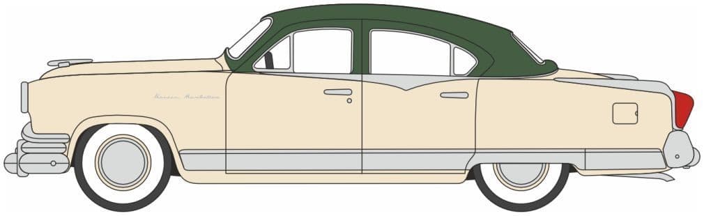 Oxford 87KM53001 Kaiser Manhattan Stardust Ivory/Jade Green 1953 HO Gauge - PRE ORDER £10.95