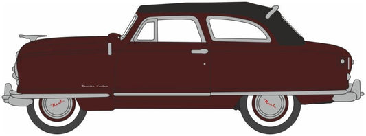 Oxford 87NR50003 Nash Rambler Custom Landau Convertible (Closed) Sunset Maroon 1950 HO Gauge - PRE ORDER £10.95
