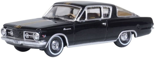 Oxford 87PB65004 Plymouth Barracuda 1965 Black/Gold 1:87 Scale