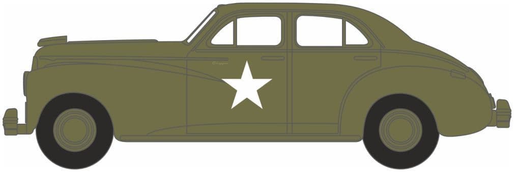Oxford 87PC42002 Packard Clipper Touring Sedan US Army Staff Car 1942 HO Gauge