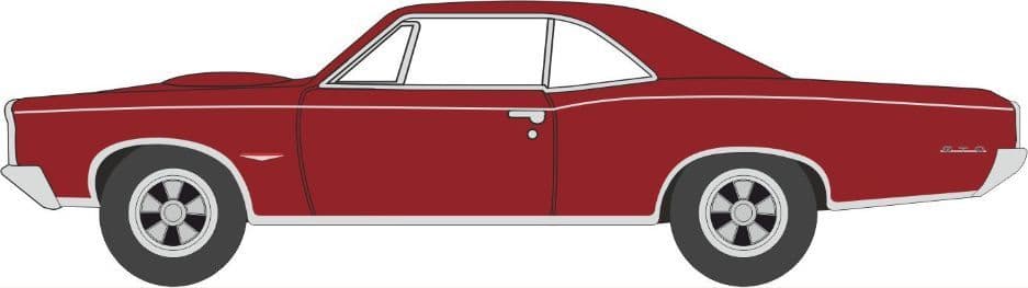 Oxford 87PG66002 Pontiac GTO 1966 Montero Red 1/87 Scale