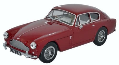 Oxford AMDB2003 Aston Martin DB2 MkIII Saloon - Peony Red - 1/43 Scale