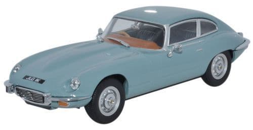 Oxford JAGV12001 Jaguar E-Type V12 Coupe - Light Blue - 1/43 Scale