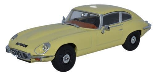 Oxford JAGV12002 Jaguar E-Type V12 Coupe - Primrose Yellow - 1/43 Scale