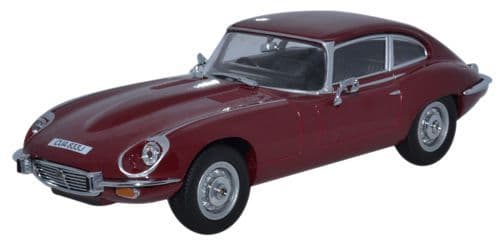 Oxford JAGV12003 Jaguar E-Type V12 Coupe - Regency Red - 1/43 Scale