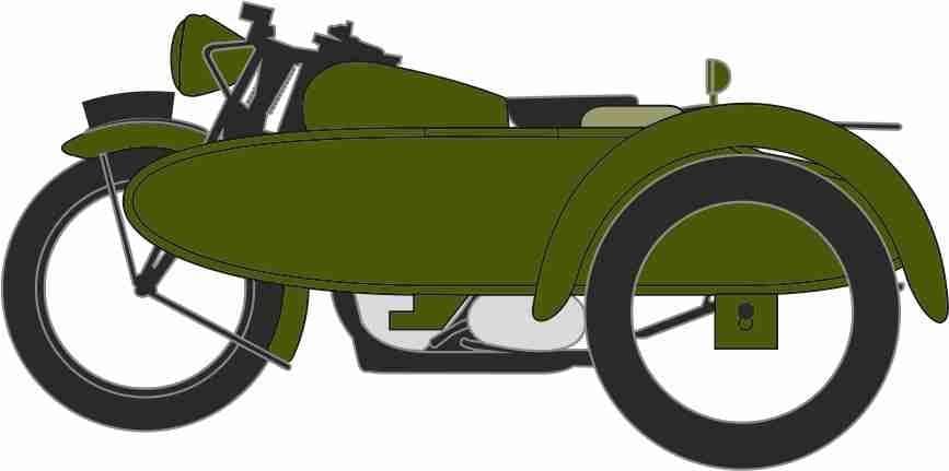 Oxford NBSA005 Motorcycle and Sidecar 34th Armoured Brigade