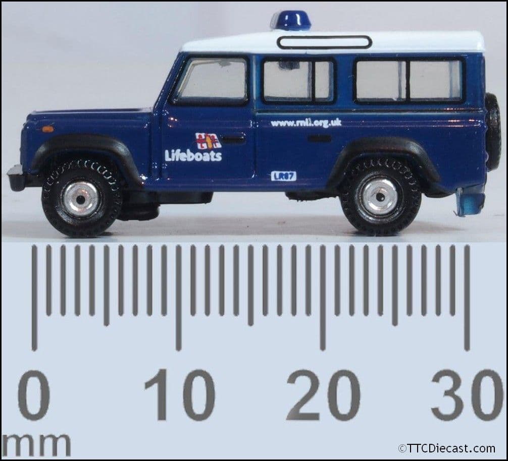 Oxford NDEF014 Land Rover Defender Station Wagon RNLI 1:148 Scale