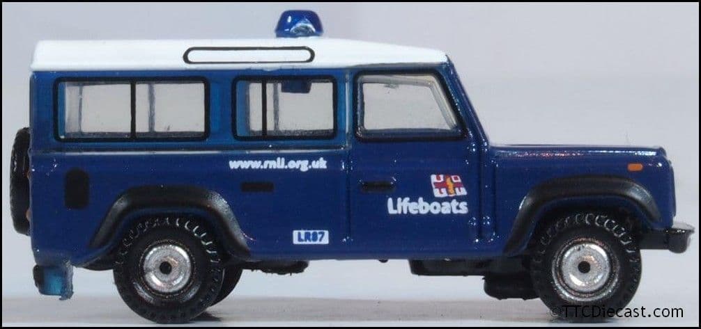 Oxford NDEF014 Land Rover Defender Station Wagon RNLI 1:148 Scale