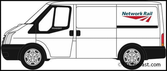 Oxford NFT023 Ford Transit Mk5 SWB Low Roof Network Rail