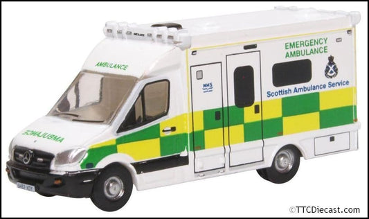 Oxford NMA004 Mercedes Ambulance Scottish Ambulance - N Gauge*LAST FEW*