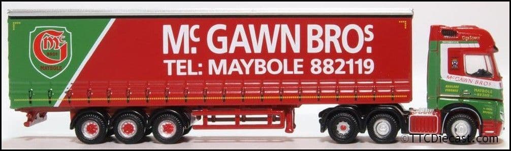 Oxford NMB007 Mercedes Actros Curtainside - McGawn Bros - N Gauge