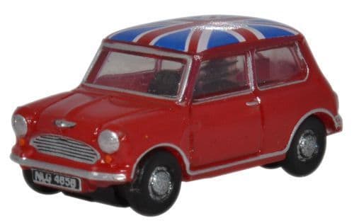 Oxford NMN001 Austin Mini - Tartan Red/Union Jack