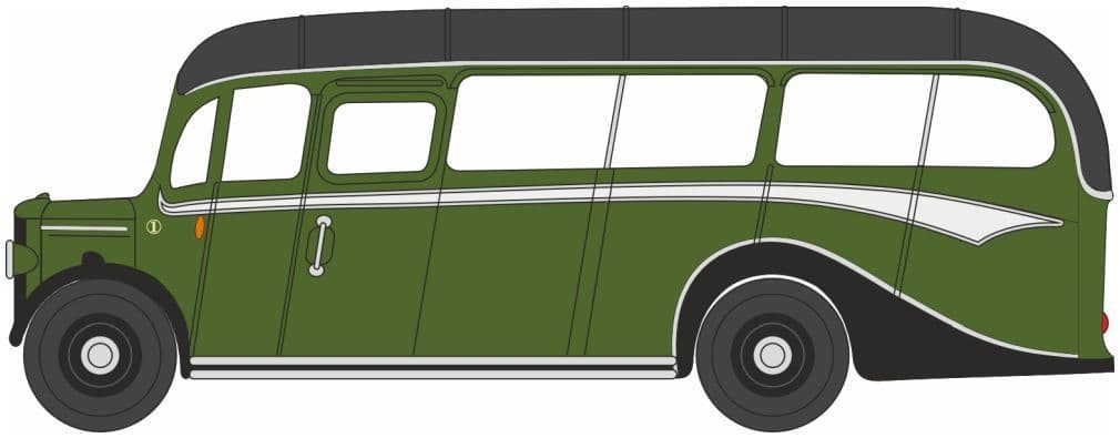 Oxford NOB012 Bedford OB Coach Connemara Bus,  N Gauge