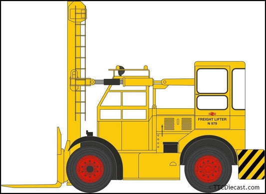 Oxford NSDF003 Shelvoke + Drewry Freightlifter British Rail (Yellow), OO Gauge
