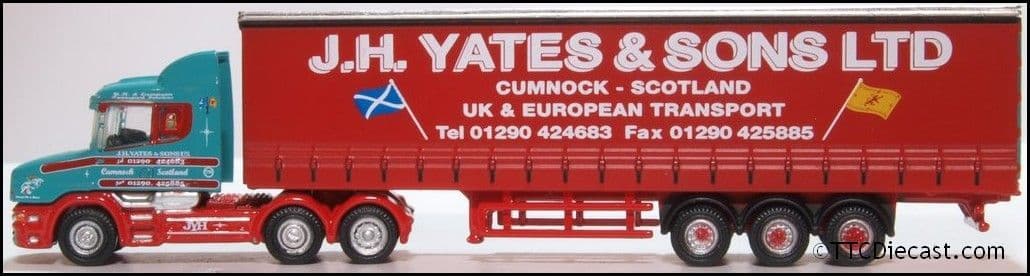 Oxford NTCAB008 Scania T Cab Curtainside J H Yates & Sons