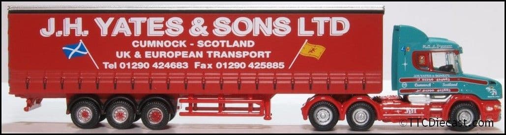 Oxford NTCAB008 Scania T Cab Curtainside J H Yates & Sons