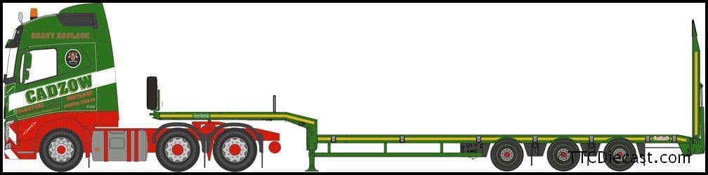 Oxford NVOL4007 Volvo FH4 Semi Low Loader Cadzow - N Gauge