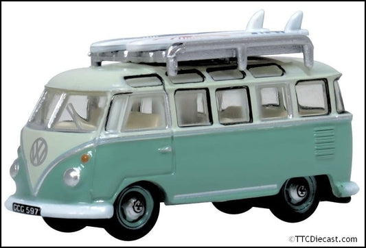 Oxford NVWS005 VW T1 Samba Bus Turquoise/Blue White 1/148 Scale