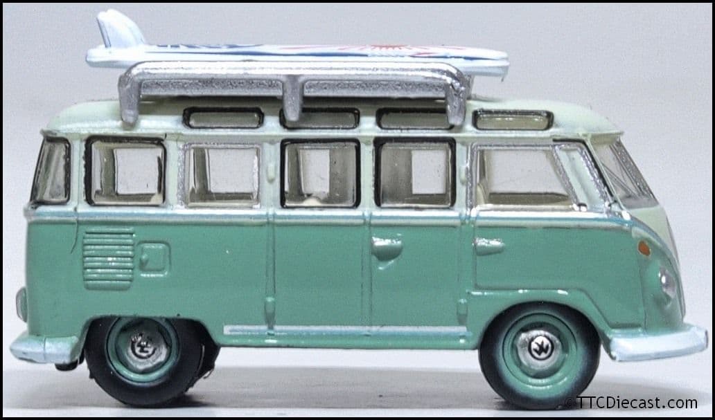 Oxford NVWS005 VW T1 Samba Bus Turquoise/Blue White 1/148 Scale