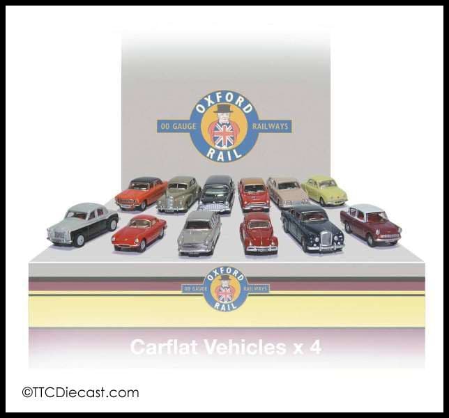 Oxford Rail OR76CPK001 Carflat Pack 1960s Cars - Set of 4